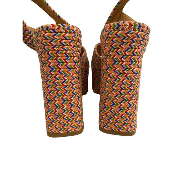 Castaner Amaia Braided Platform Block Heel Groovy Summer Party Statement Sz 39 - Picture 10 of 12